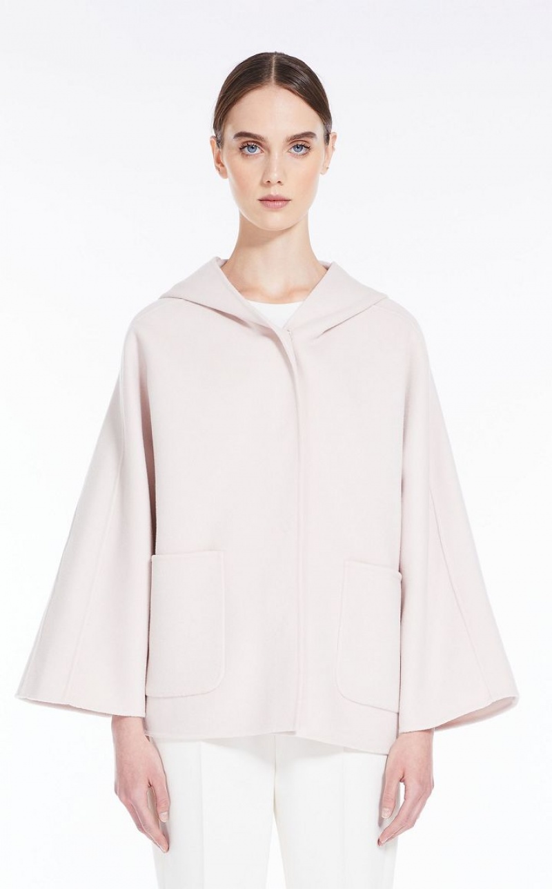 MaxMara Hooded Woole Capes SAND | MMR593961