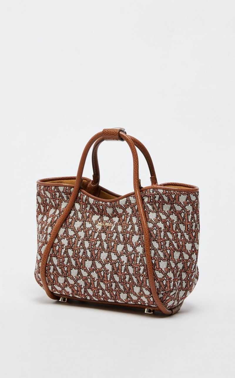 MaxMara In jacquard  Marine Bag BROWN ORANGE | MMR594126