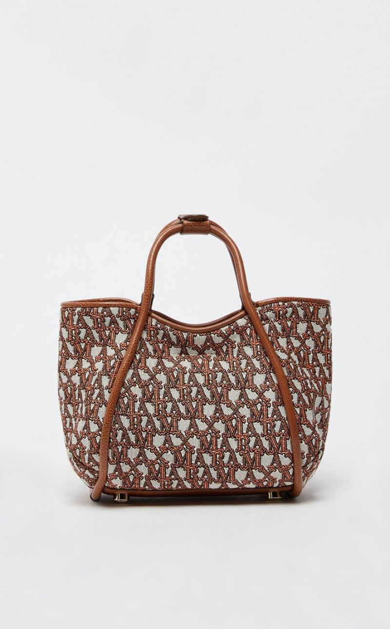 MaxMara In jacquard  Marine Bag BROWN ORANGE | MMR594126