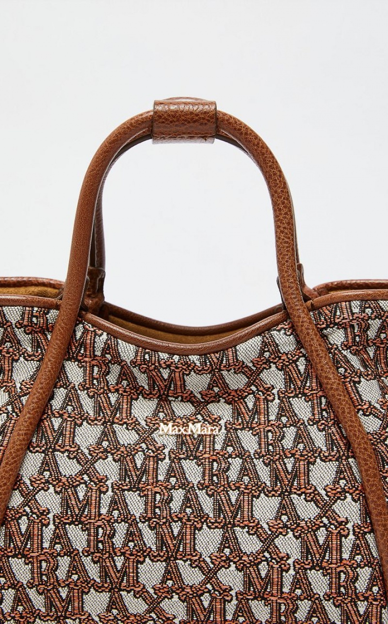 MaxMara In jacquard  Marine Bag BROWN ORANGE | MMR594126