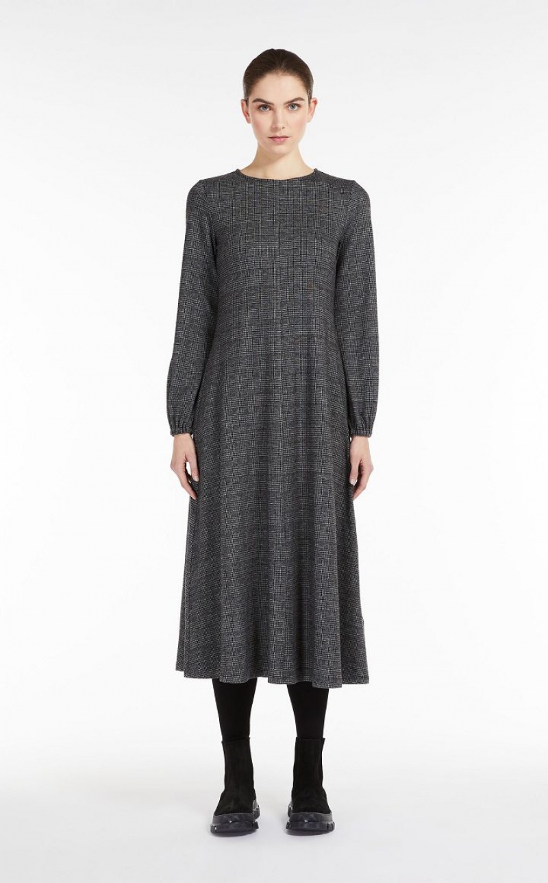 MaxMara Jacquard Jersey Dresses BLACK | MMR593405