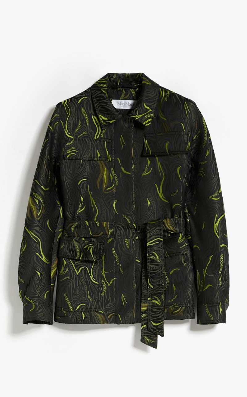 MaxMara Jacquard Safari Jackets BLACK | MMR594053