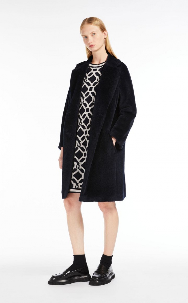 MaxMara Jacquard-knit Wool And Cashmere Dresses MIDNIGHTBLUE | MMR593351