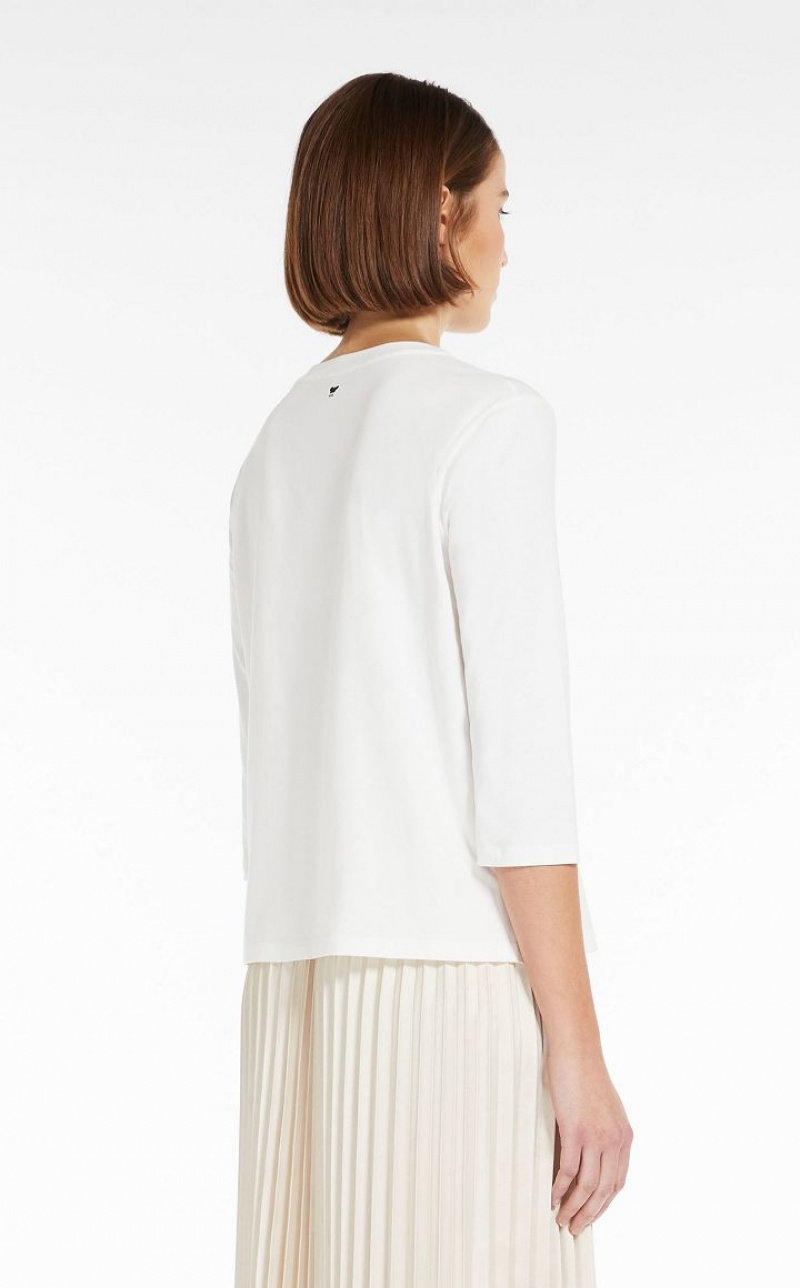 MaxMara Jersey T-shirts WHITE | MMR593672