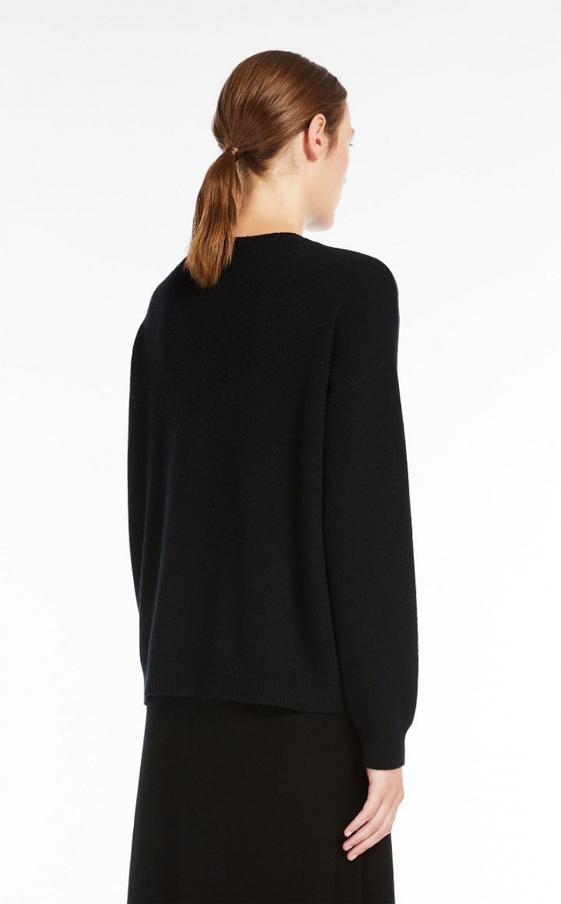 MaxMara Jewel Embroidered Cashmere Knitwear BLACK | MMR593424