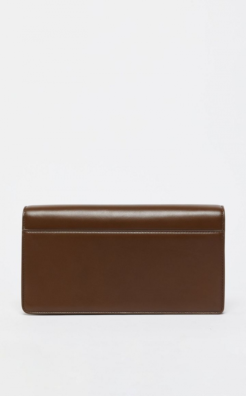 MaxMara Leather Clutch MM Bag COFFEE | MMR594123