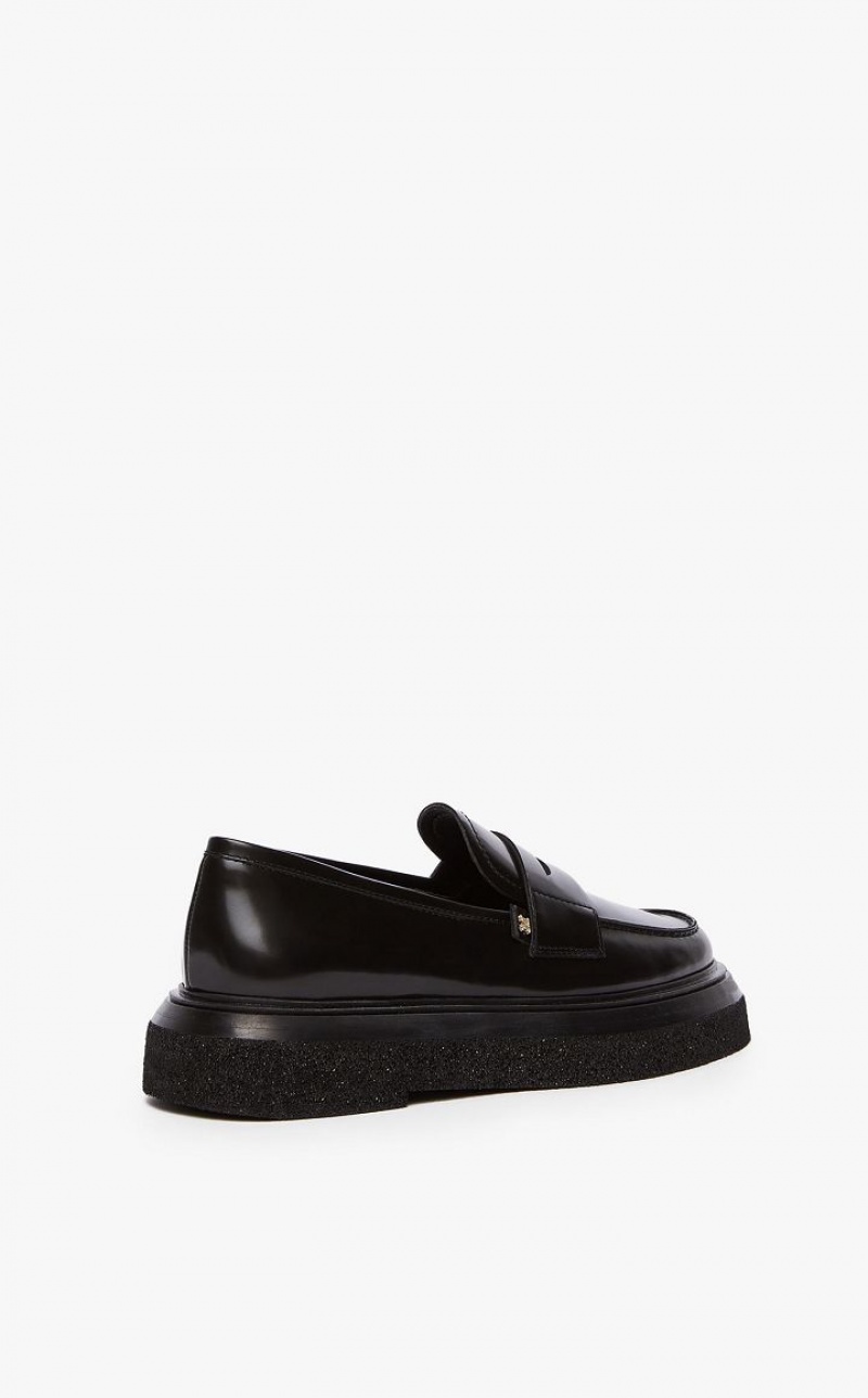 MaxMara Leather Flat Shoes BLACK | MMR594220