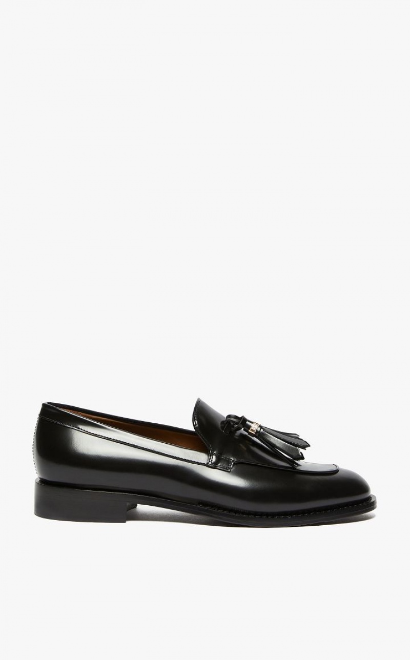 MaxMara Leather Moccasins Flat Shoes BLACK | MMR594222