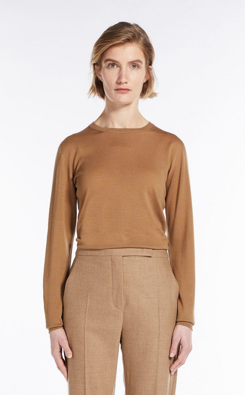 MaxMara Lightweight Wool Knitwear CAMEL | MMR593437