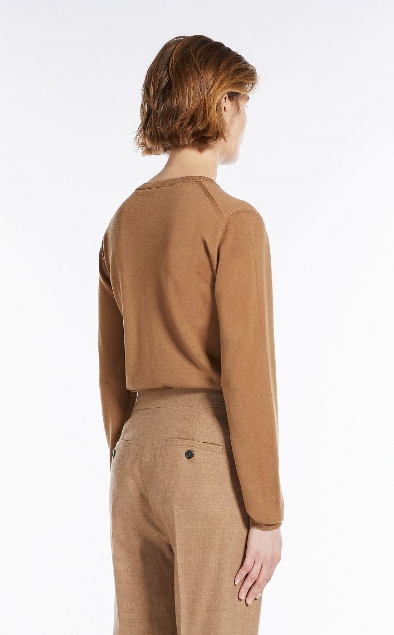 MaxMara Lightweight Wool Knitwear CAMEL | MMR593437