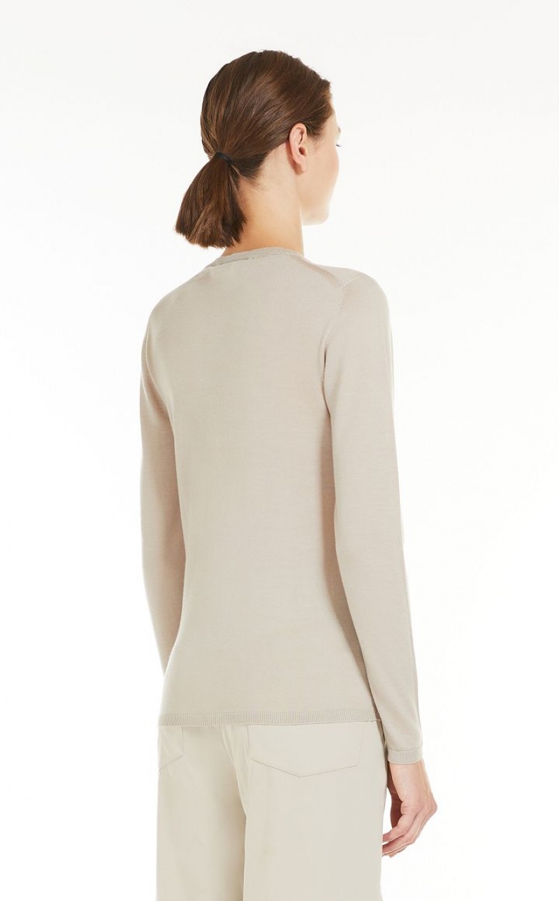 MaxMara Lightweight Wool Knitwear SAND | MMR593436