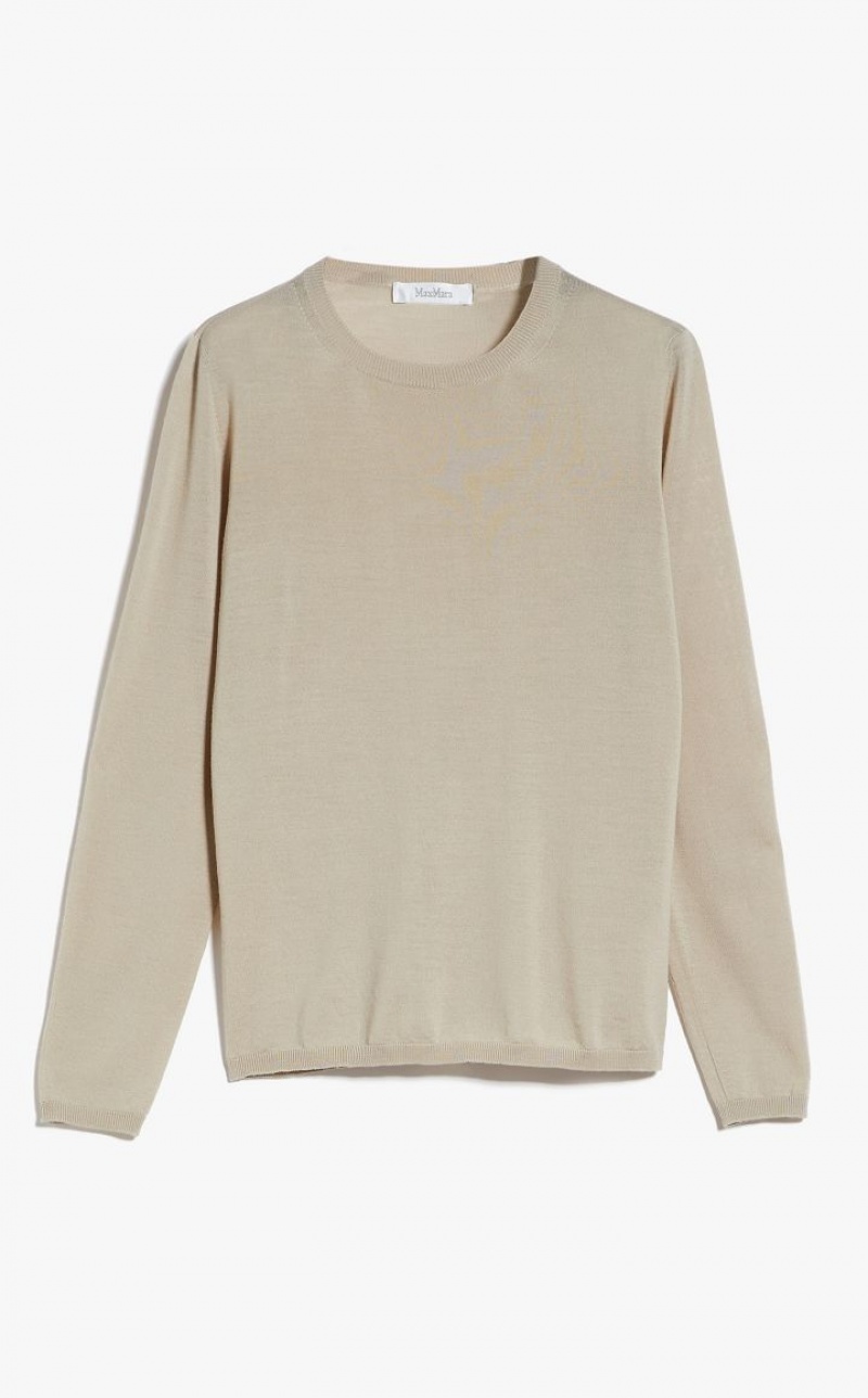 MaxMara Lightweight Wool Knitwear SAND | MMR593436