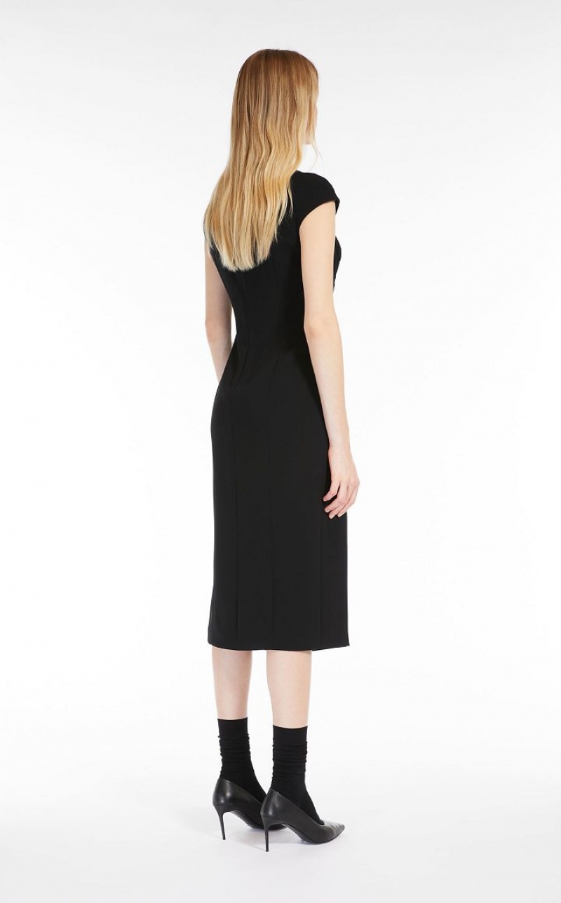 MaxMara Long Cady Dresses BLACK | MMR593409