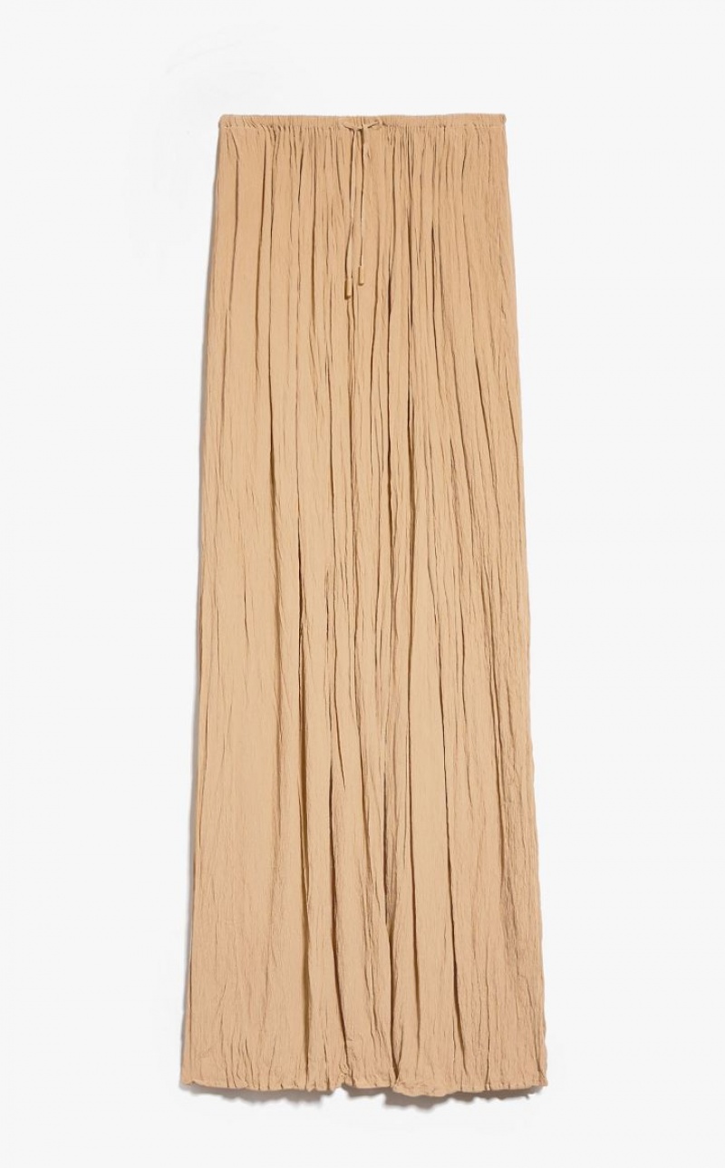 MaxMara Long Crepon Skirts CAMEL | MMR593693