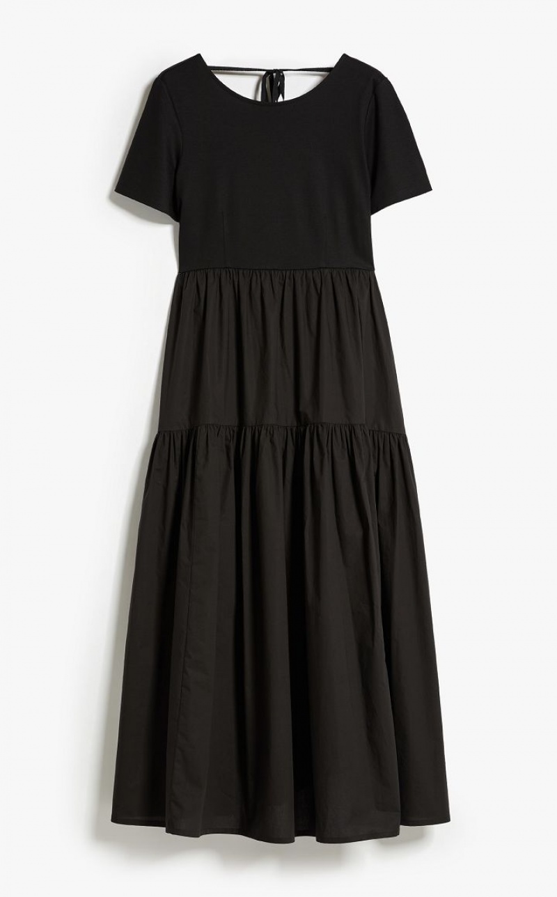 MaxMara Long In Jersey And Cotton Dresses BLACK | MMR593374