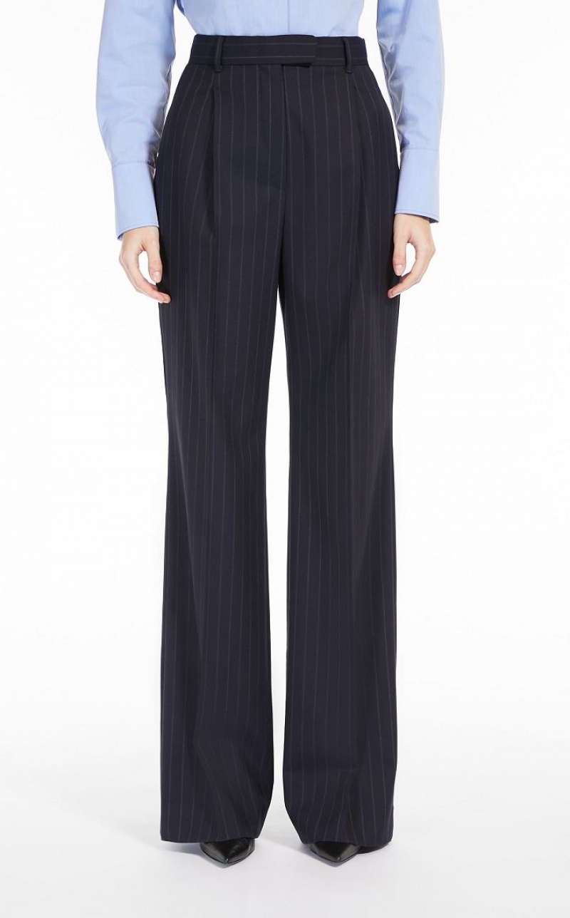 MaxMara Long Pinstripe Gabardine Suit NAVY | MMR593506