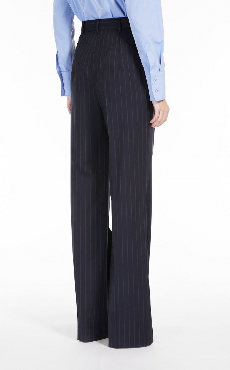 MaxMara Long Pinstripe Gabardine Suit NAVY | MMR593506