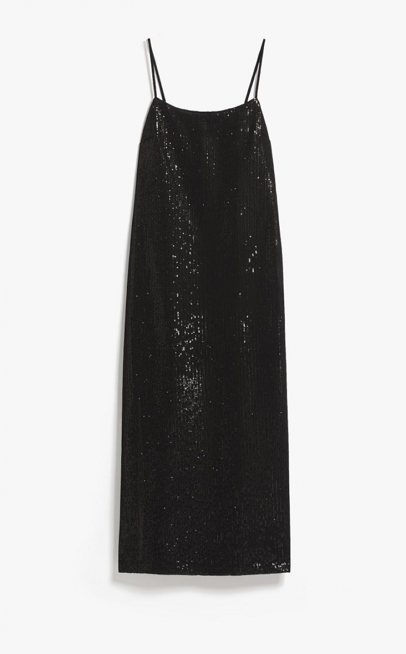 MaxMara Long Sequined Dresses BLACK | MMR593368