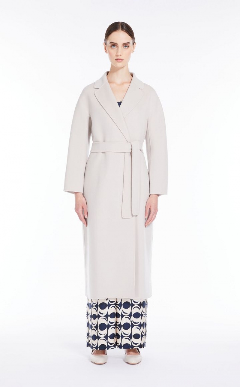 MaxMara Long Wool Coats ECRU | MMR593908