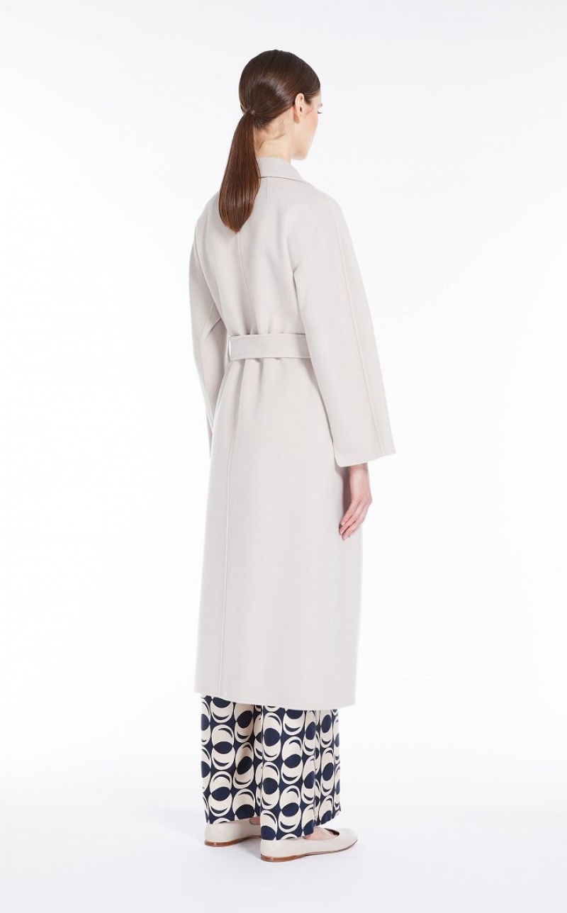 MaxMara Long Wool Coats ECRU | MMR593908