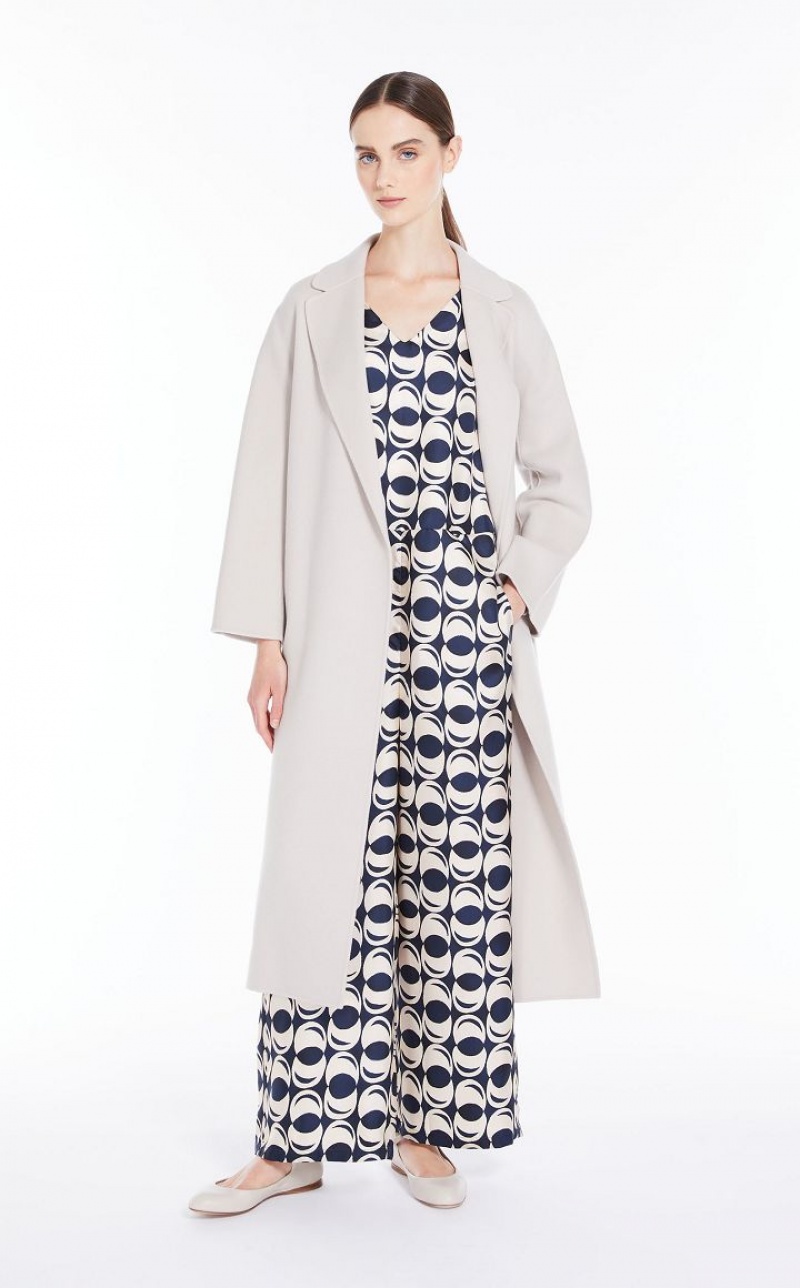 MaxMara Long Wool Coats ECRU | MMR593908