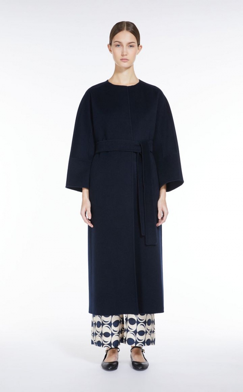 MaxMara Long Wool Coats MIDNIGHTBLUE | MMR593897