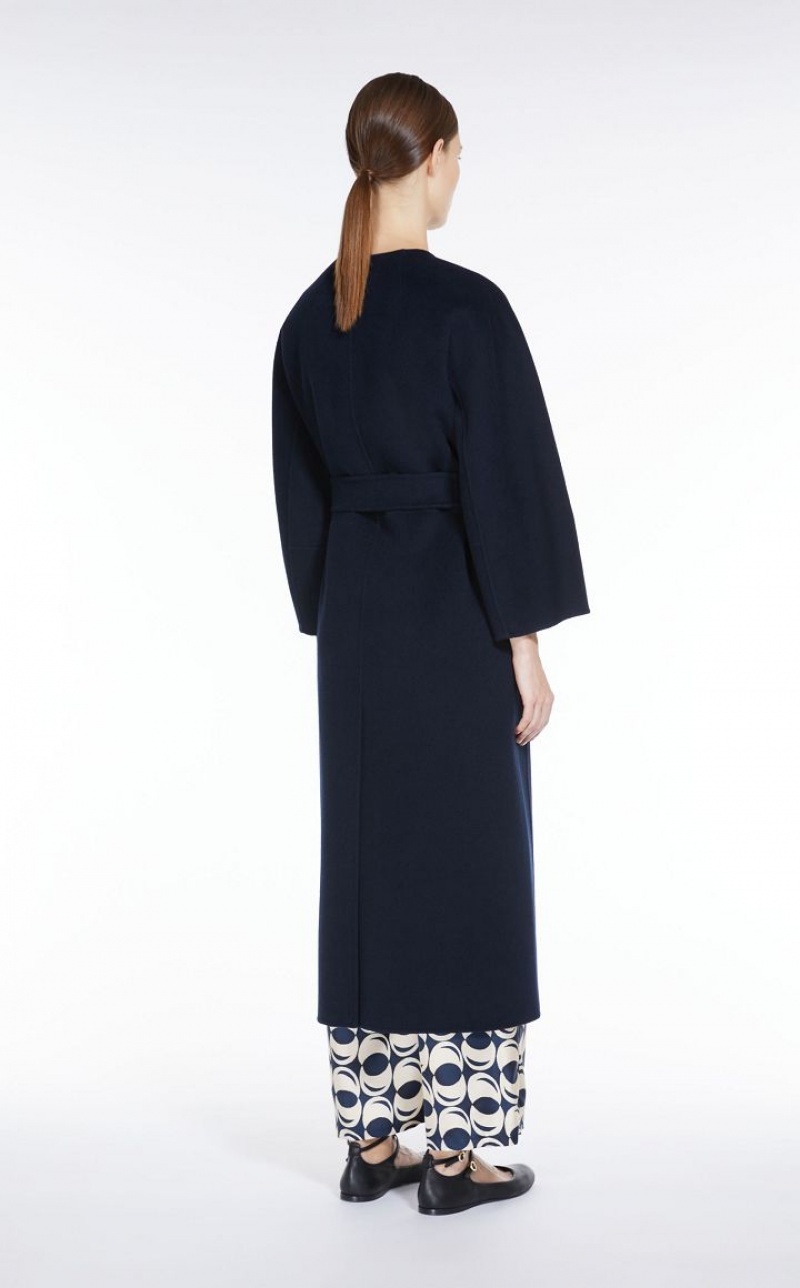 MaxMara Long Wool Coats MIDNIGHTBLUE | MMR593897