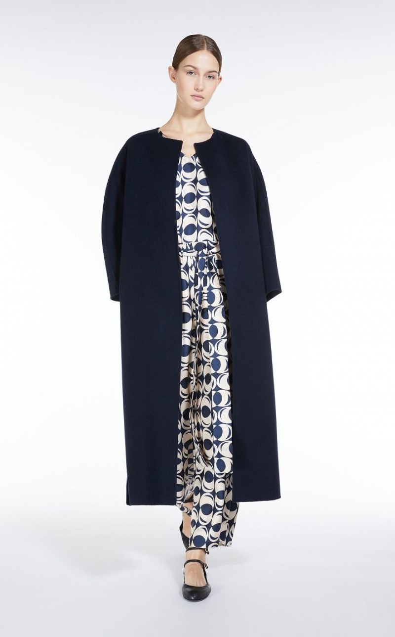 MaxMara Long Wool Coats MIDNIGHTBLUE | MMR593897