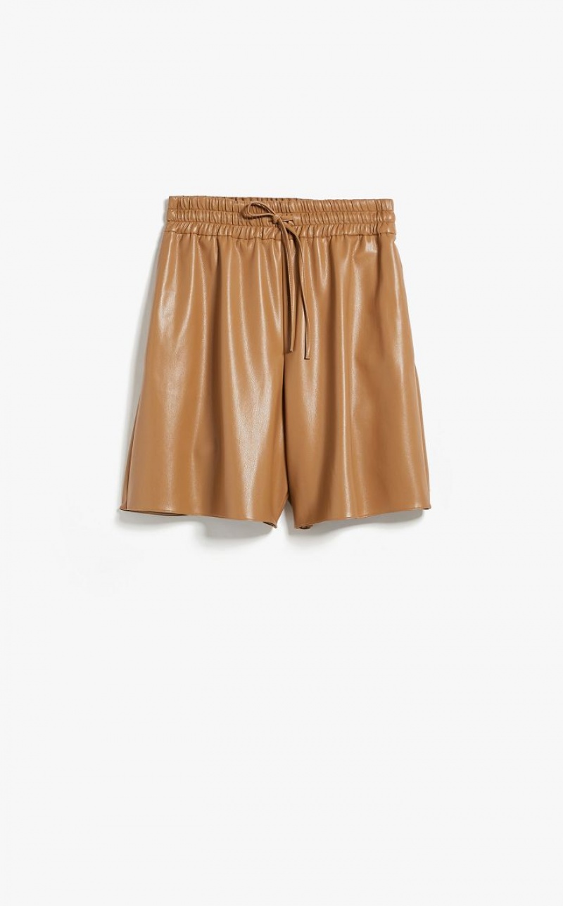 MaxMara Loose-fit Shorts With Drawstring Trousers CAMEL | MMR593755