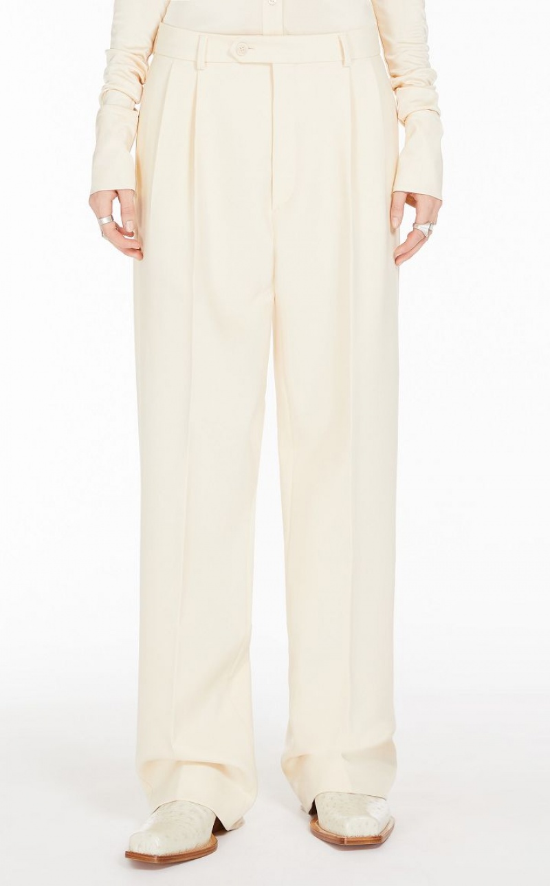 MaxMara Low-rise Boyfriend Trousers IVORY | MMR593768