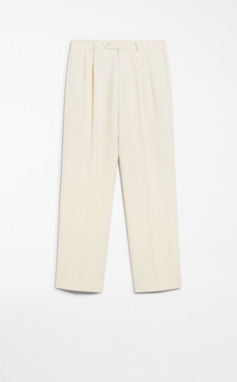 MaxMara Low-rise Boyfriend Trousers IVORY | MMR593768