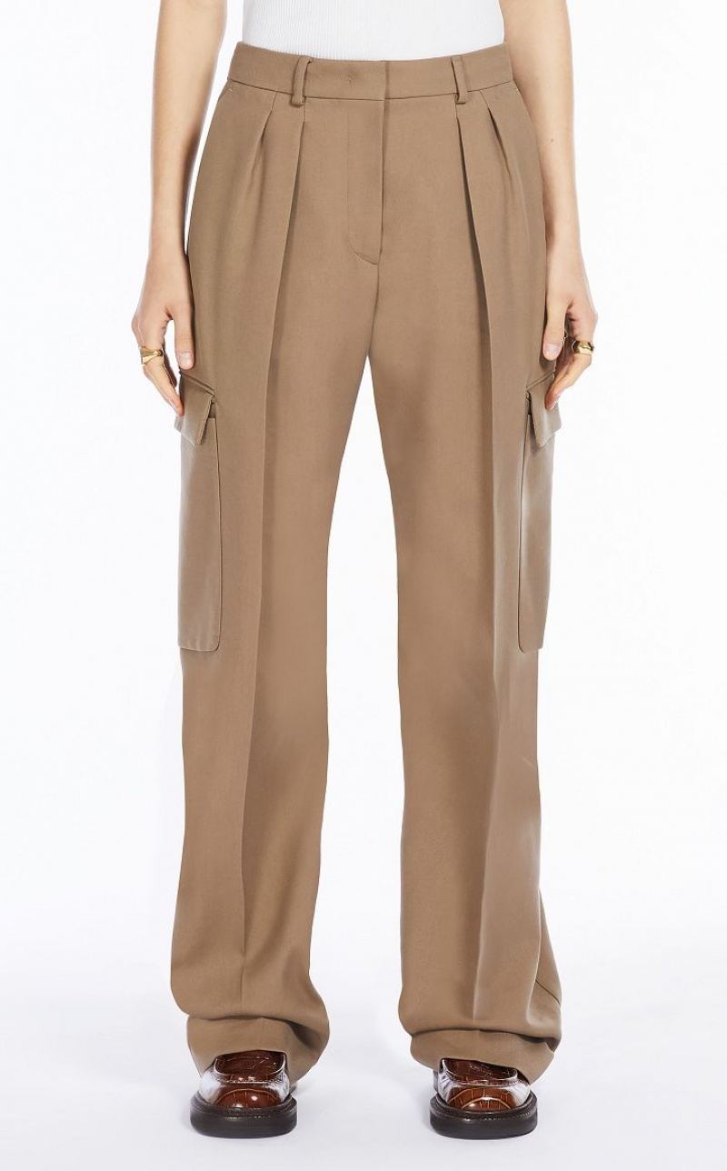 MaxMara Low-rise Cargo Trousers BEIGE | MMR593779