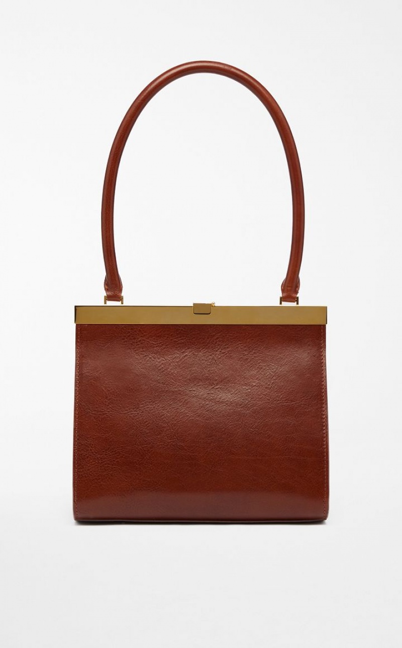 MaxMara Medium Leather Lizzie Sportmax Bag TOBACCO | MMR594183