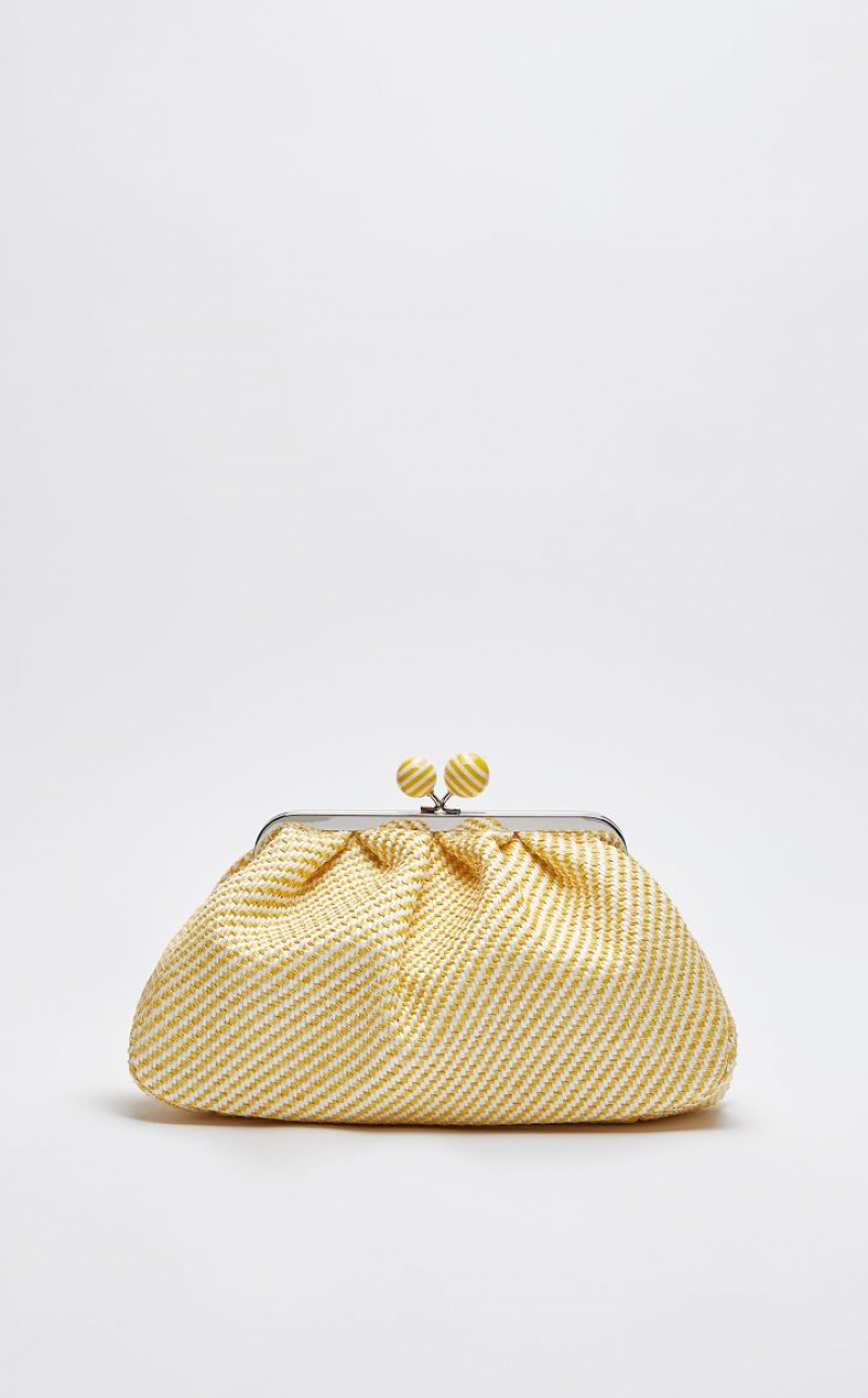 MaxMara Medium Pasticcinoin Raffia Weekend Bag YELLOW | MMR594148