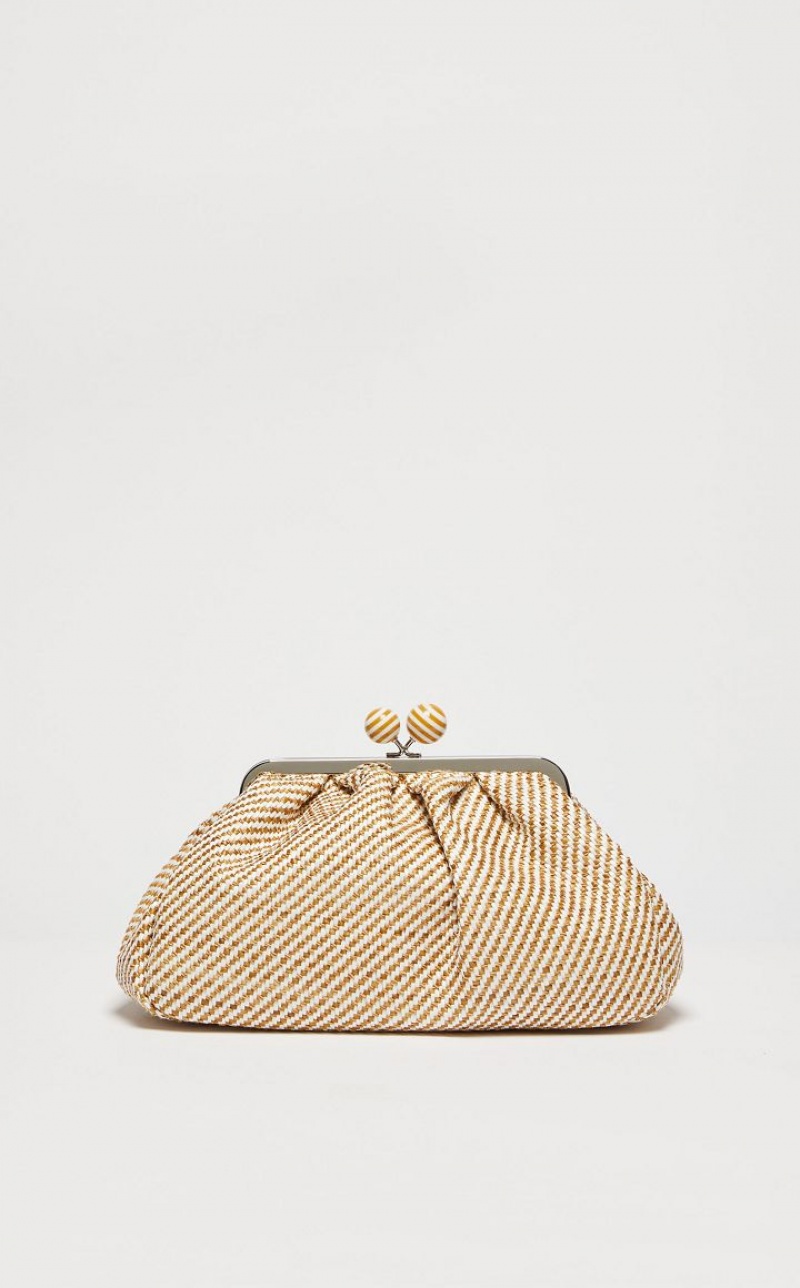 MaxMara Medium Pasticcinoin Raffia Weekend Bag CAMEL | MMR594150