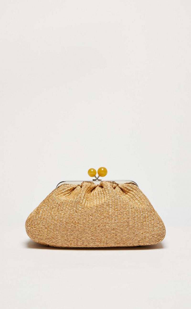 MaxMara Medium Pasticcinoin Raffia Weekend Bag NATURAL | MMR594167