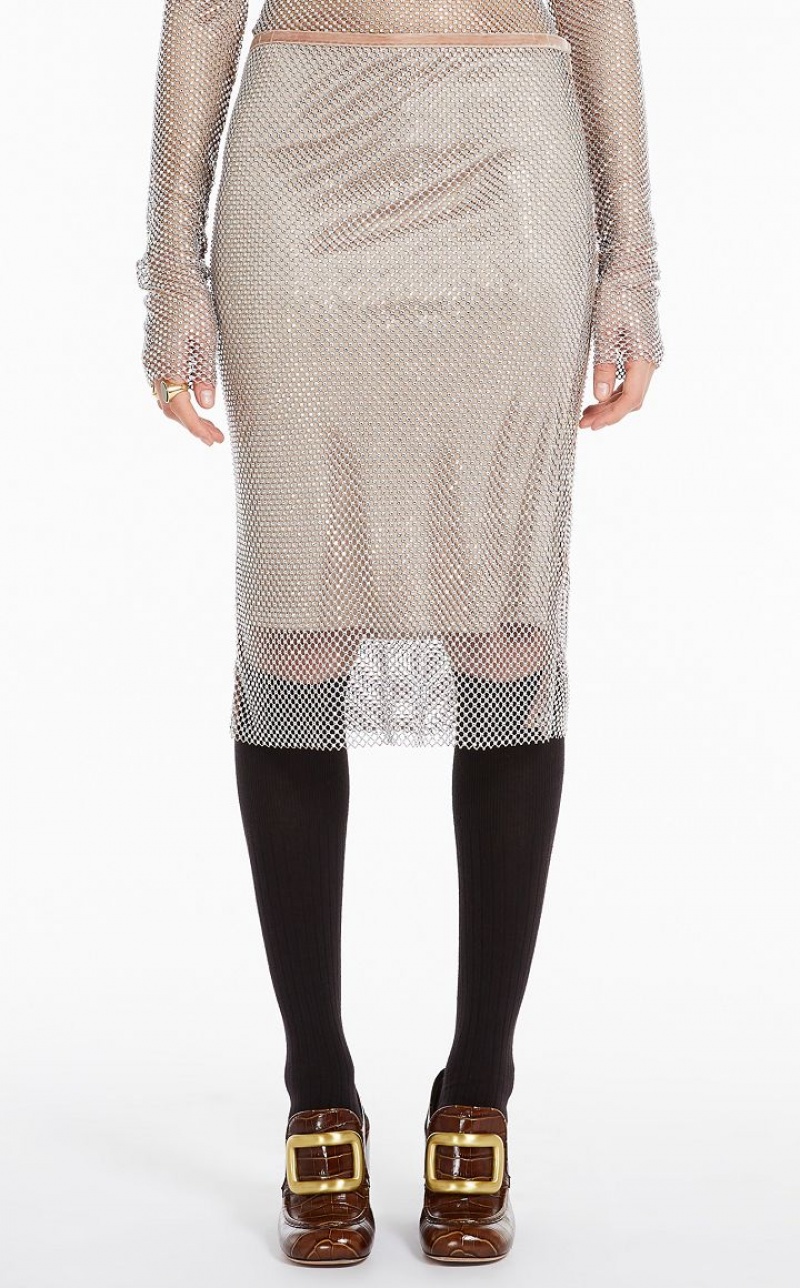 MaxMara Mesh With Rhinestones Skirts NUDO | MMR593707