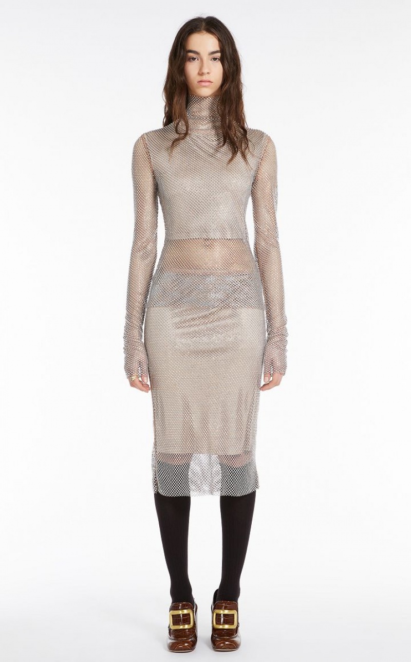 MaxMara Mesh With Rhinestones Skirts NUDO | MMR593707