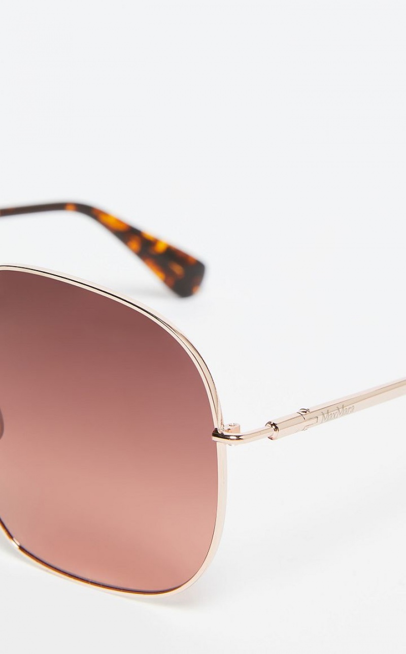 MaxMara Metal Sunglasses BROWN BORDEAUX | MMR594289