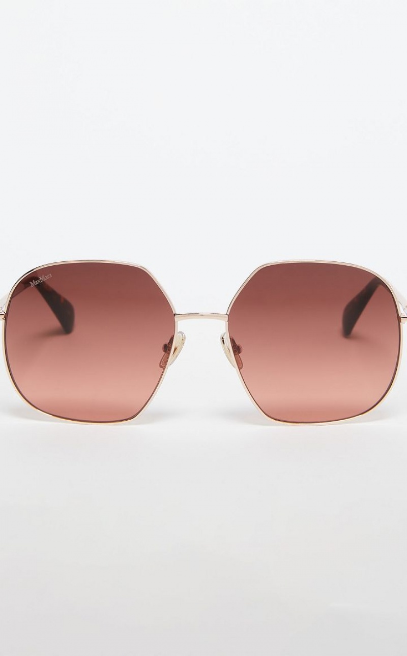 MaxMara Metal Sunglasses BROWN BORDEAUX | MMR594289