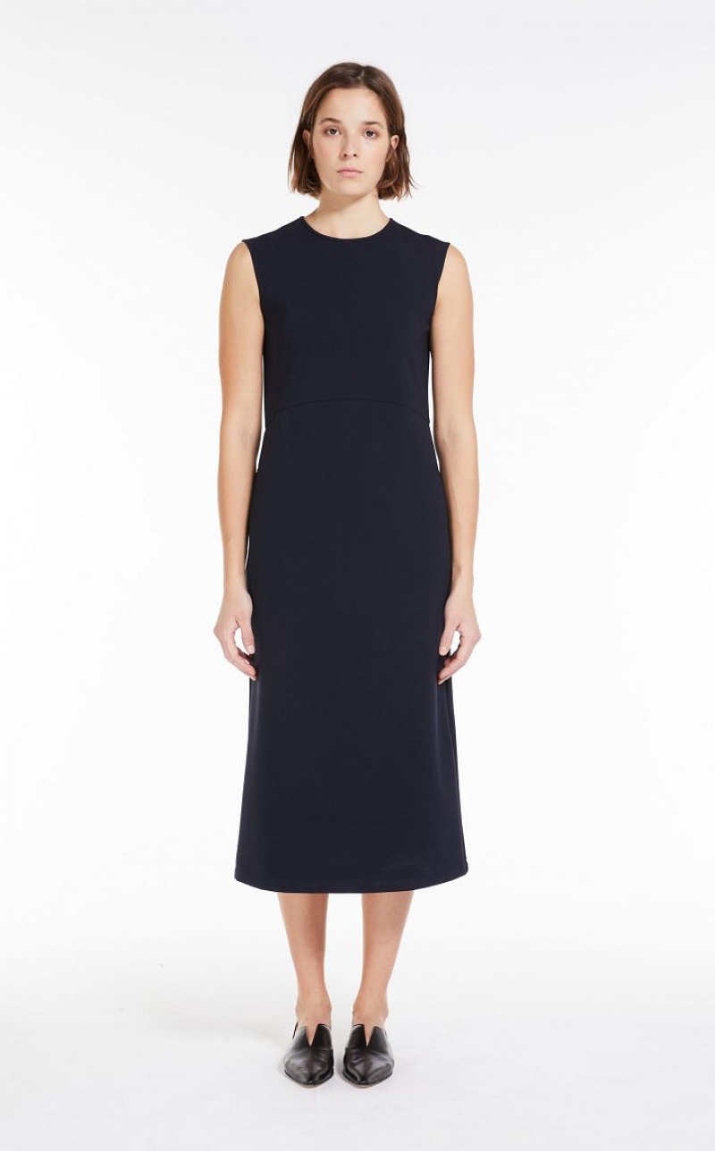 MaxMara Milano Jersey Dresses NAVY | MMR593302