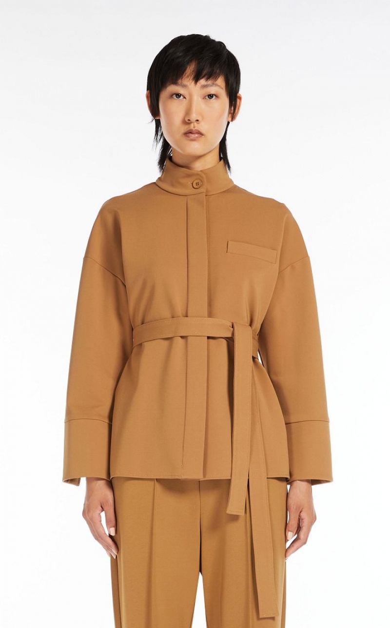 MaxMara Milano Jersey Jackets CAMEL | MMR594045