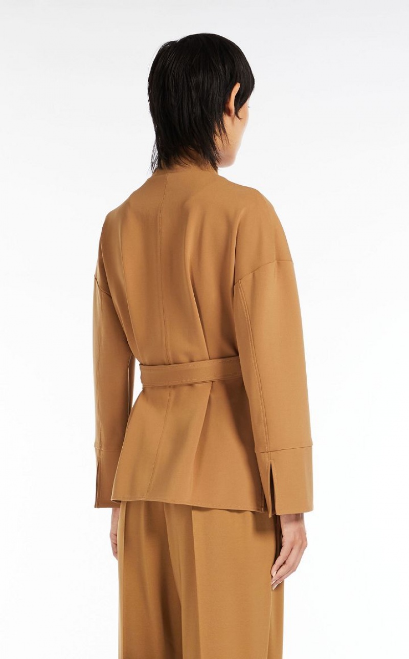 MaxMara Milano Jersey Jackets CAMEL | MMR594045