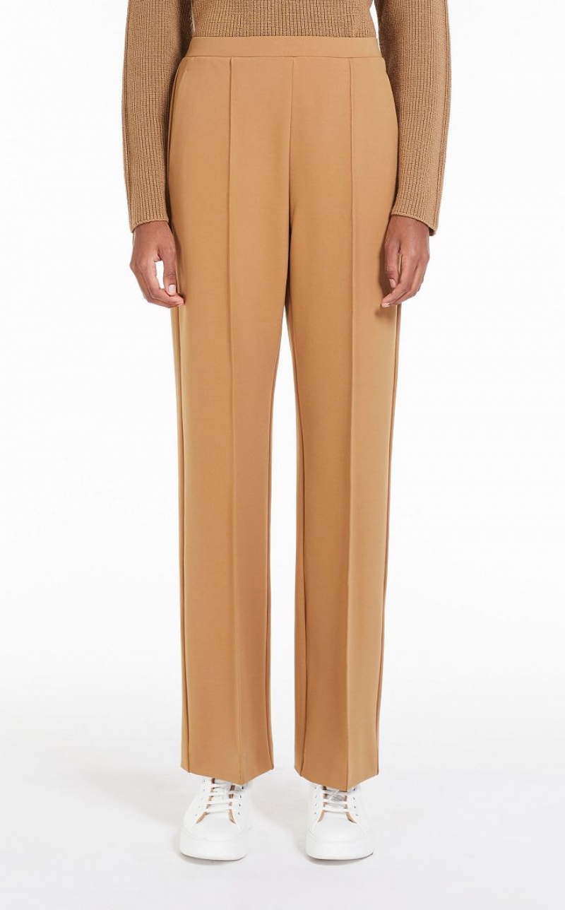 MaxMara Milano-fabric Trousers CAMEL | MMR593819