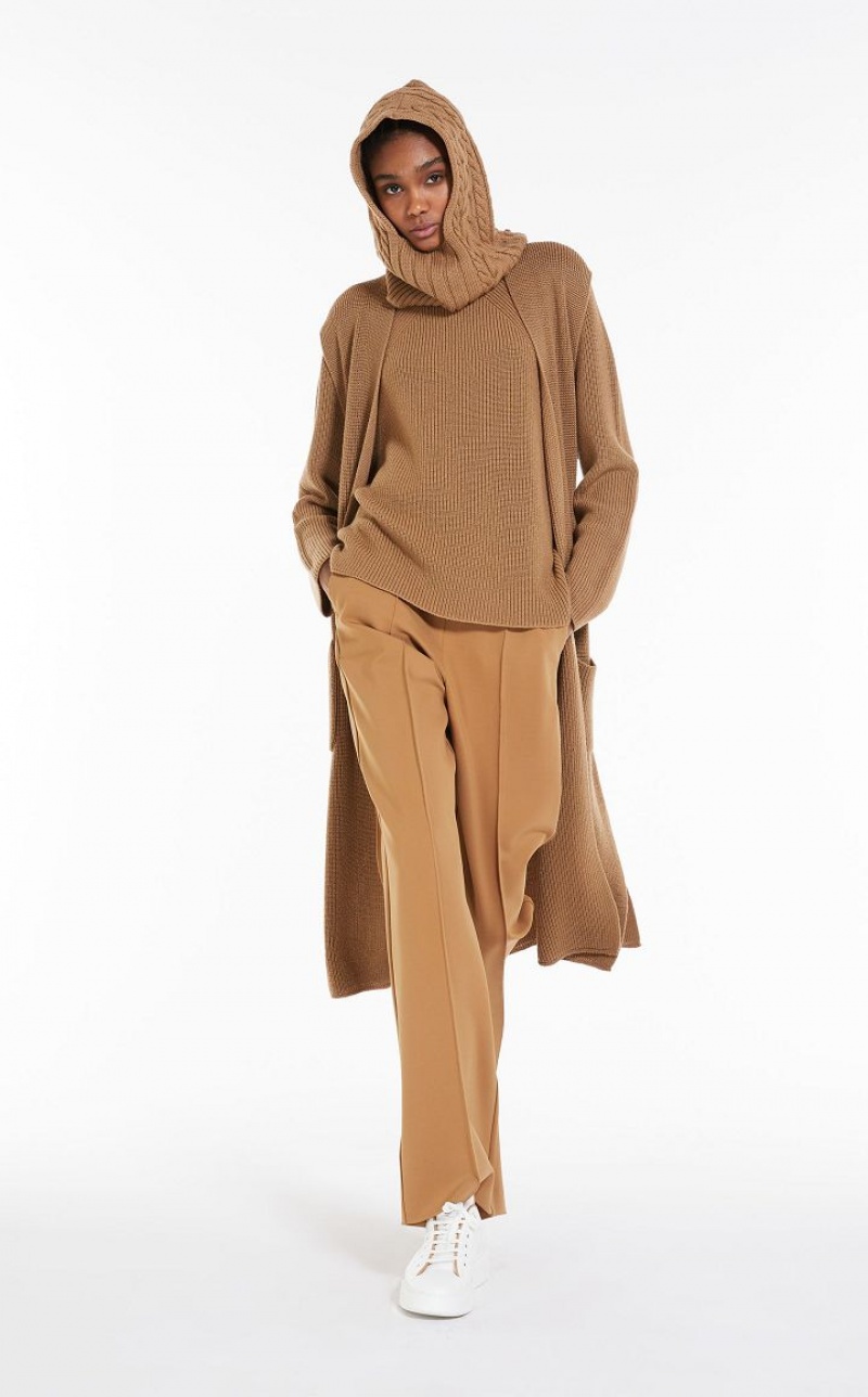 MaxMara Milano-fabric Trousers CAMEL | MMR593819