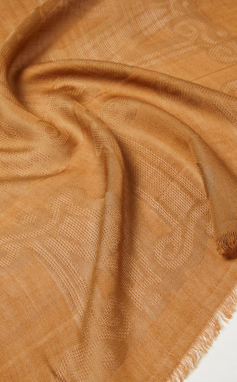 MaxMara Modal And Wool-blend Shawl Scarves CAMEL | MMR594272