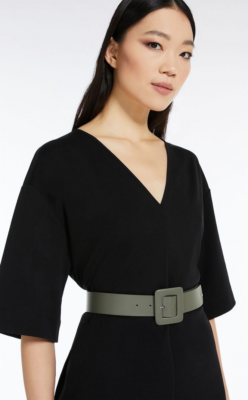 MaxMara Nappa Leather Belts KAKI | MMR594251