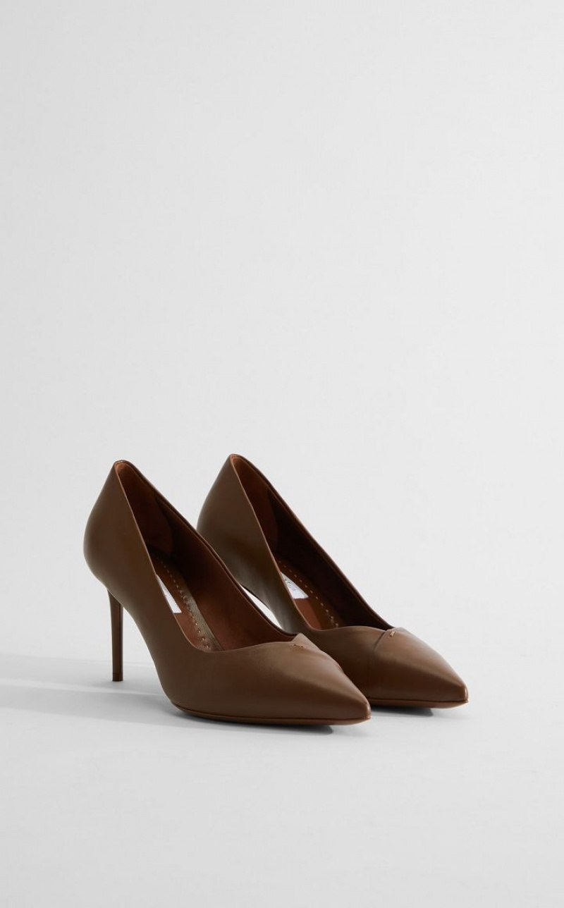 MaxMara Nappa Leather Court Décolleté BROWN | MMR594205