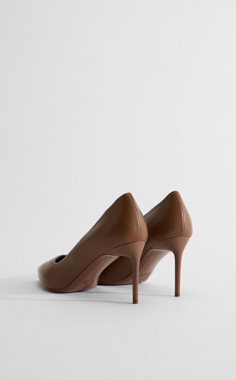 MaxMara Nappa Leather Court Décolleté BROWN | MMR594205