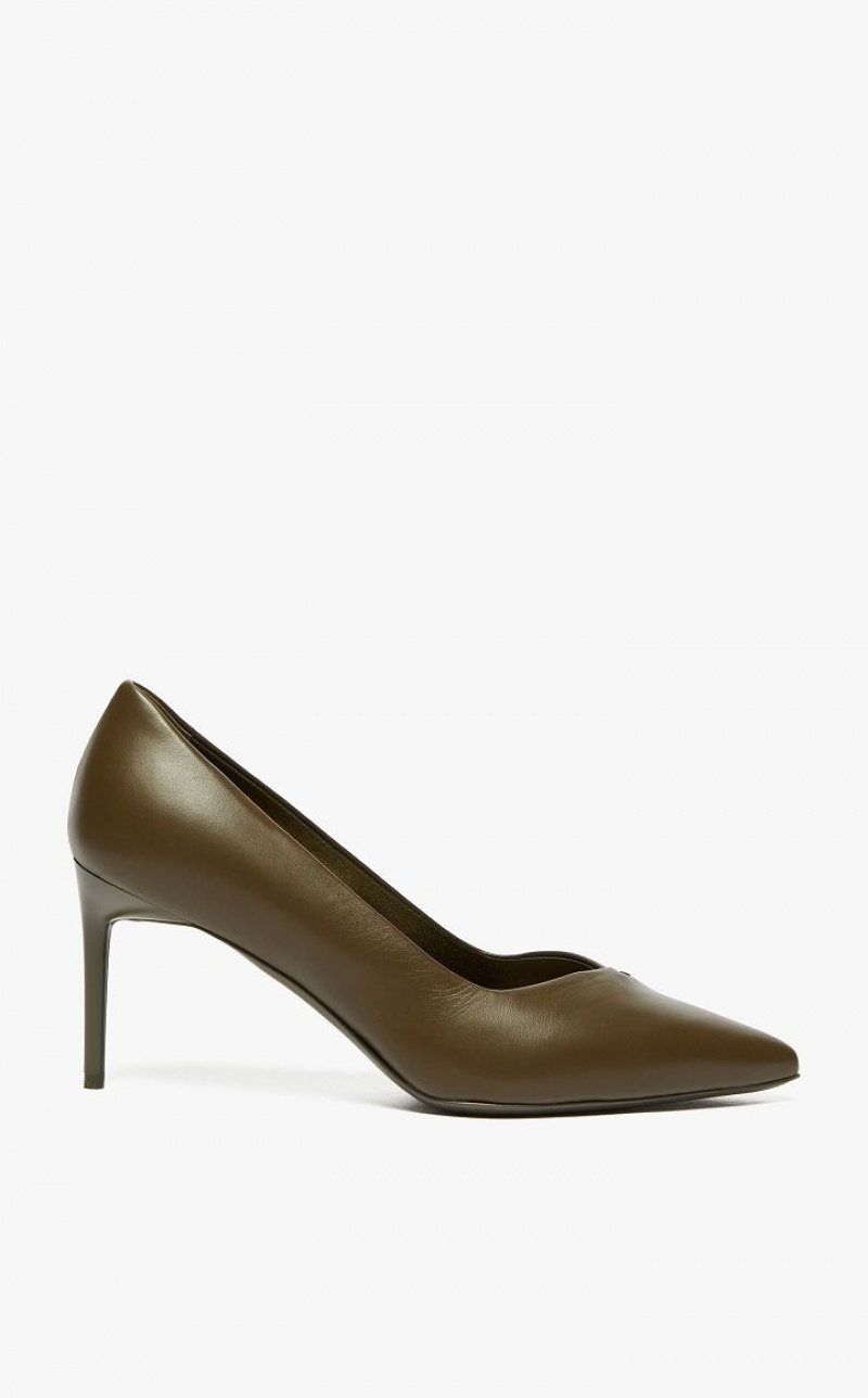 MaxMara Nappa Leather Court Décolleté DARK GREEN | MMR594201